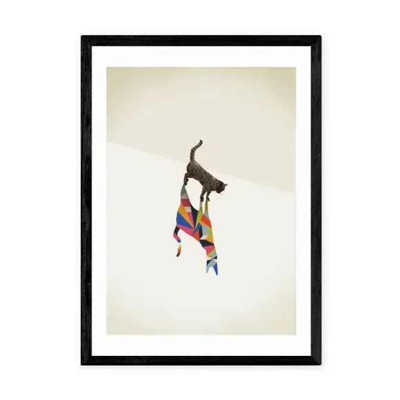 Cat Wall Art Print - Multicolor, Paper