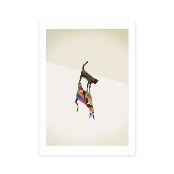 Cat Wall Art Print - Multicolor, Paper image