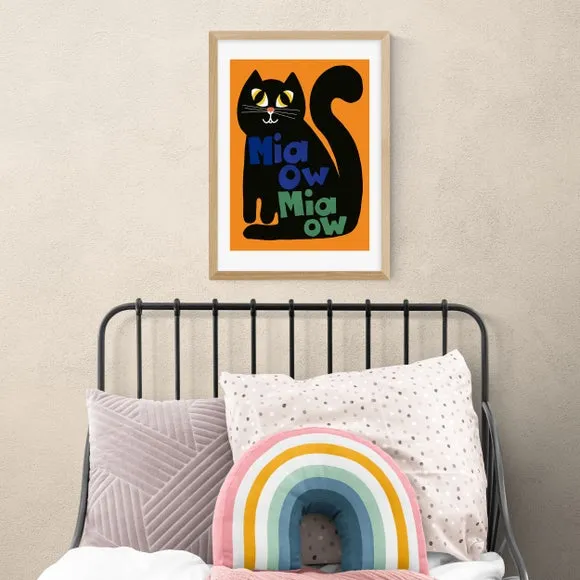 Cat Wall Print - Multicolor