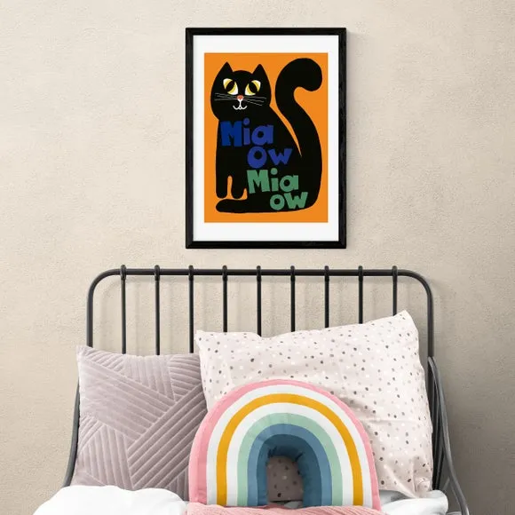 Cat Wall Print - Multicolor