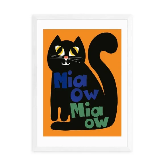 Cat Wall Print - Multicolor