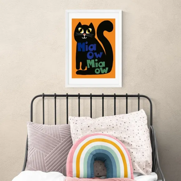Cat Wall Print - Multicolor
