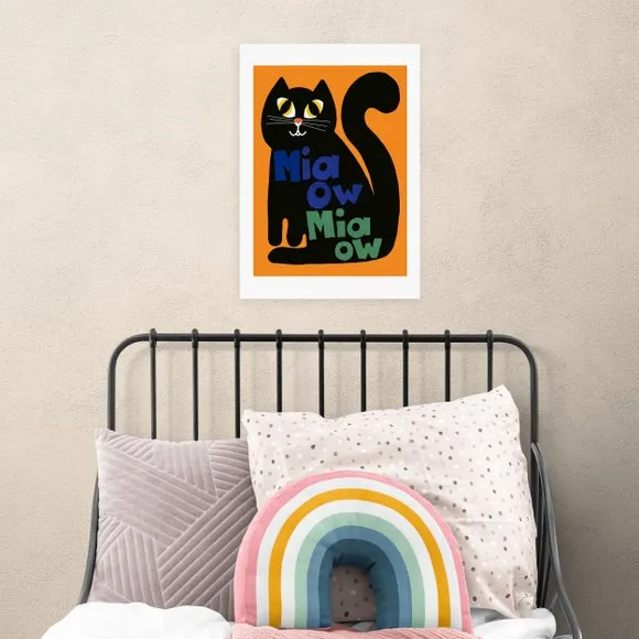 Cat Wall Print - Multicolor