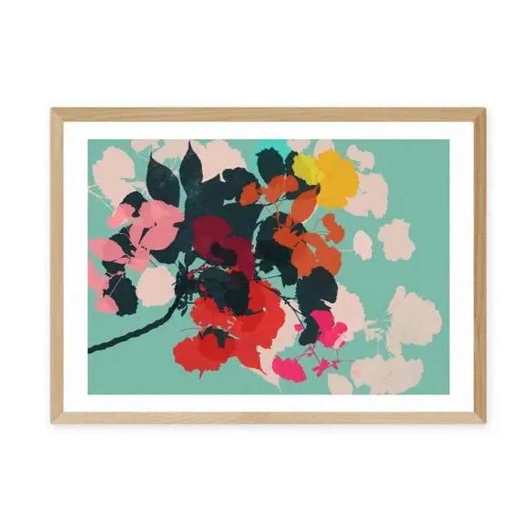 Cherry Blossoms Wall Print - Multicolor, Paper