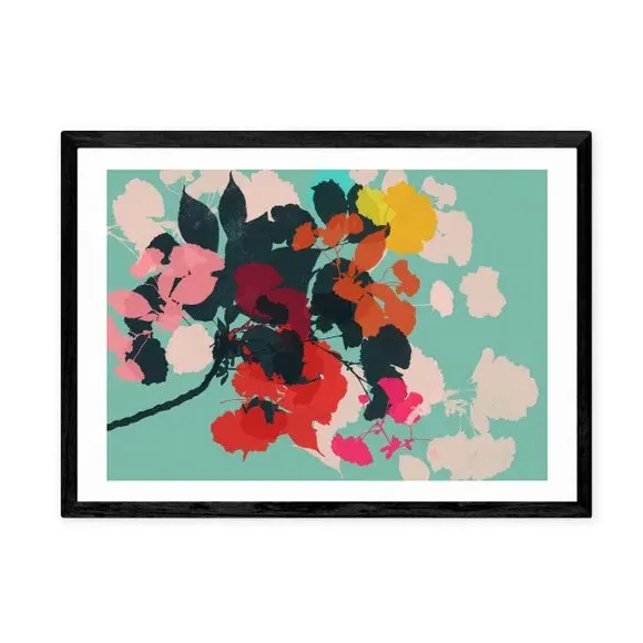 Cherry Blossoms Wall Print - Multicolor, Paper