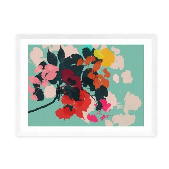 Cherry Blossoms Wall Print - Multicolor, Paper