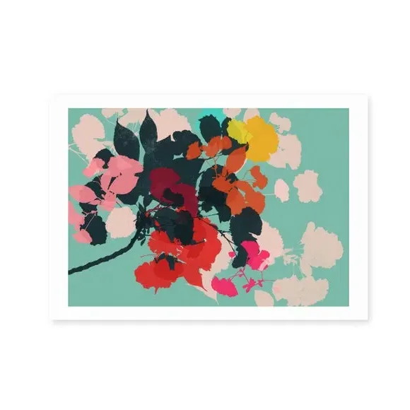 Cherry Blossoms Wall Print - Multicolor, Paper