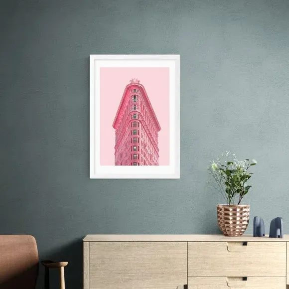 Cherry Heights Architectural Print - Pink