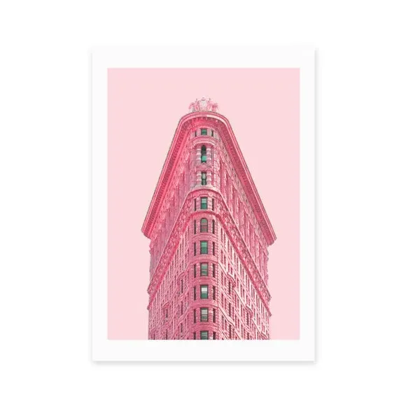 Cherry Heights Architectural Print - Pink