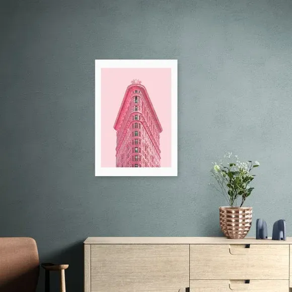 Cherry Heights Architectural Print - Pink
