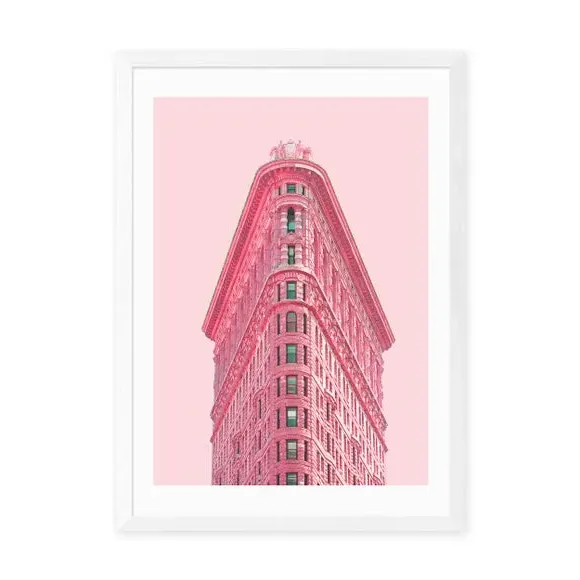 Cherry Heights Architectural Print - Pink