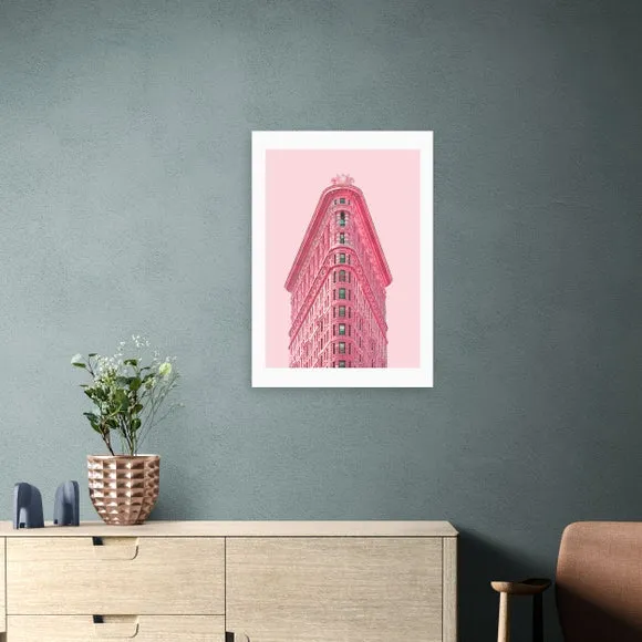 Cherry Heights Architectural Print - Pink image