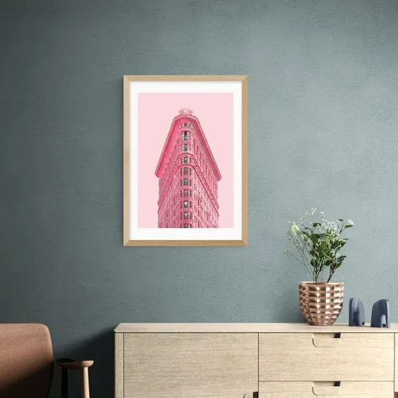 Cherry Heights Architectural Print - Pink
