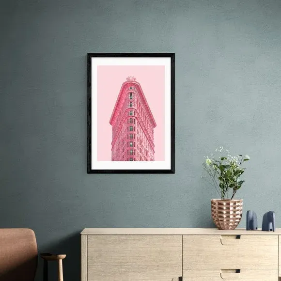 Cherry Heights Architectural Print - Pink