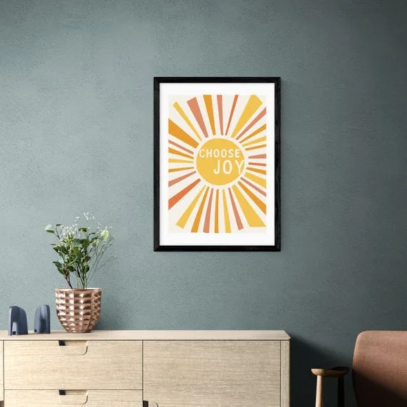 Choose Joy Wall Print - Yellow