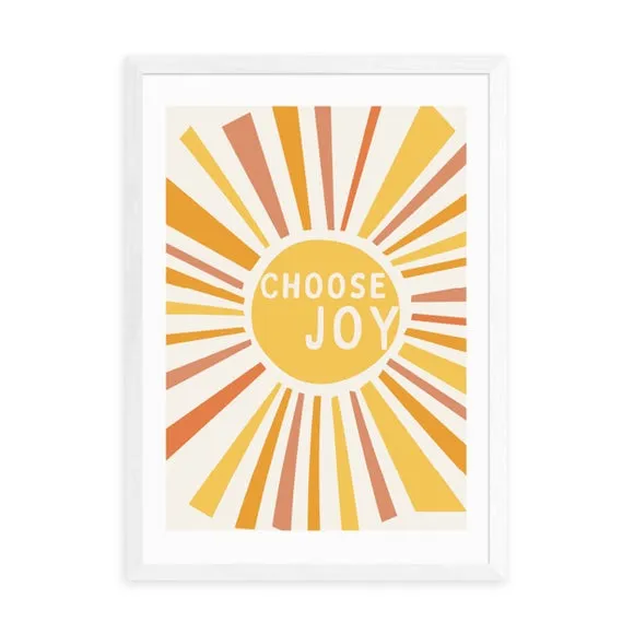 Choose Joy Wall Print - Yellow