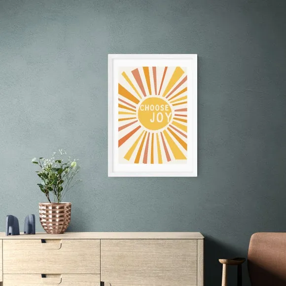 Choose Joy Wall Print - Yellow