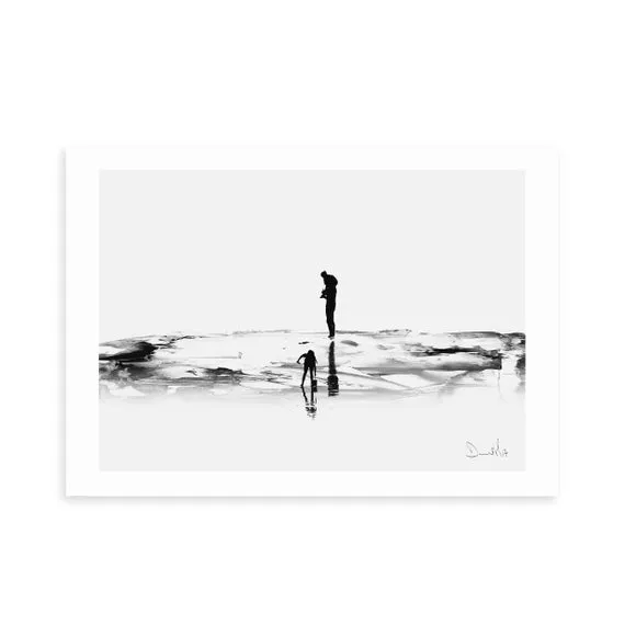 Coastal Art Print - Black/White, Paper image