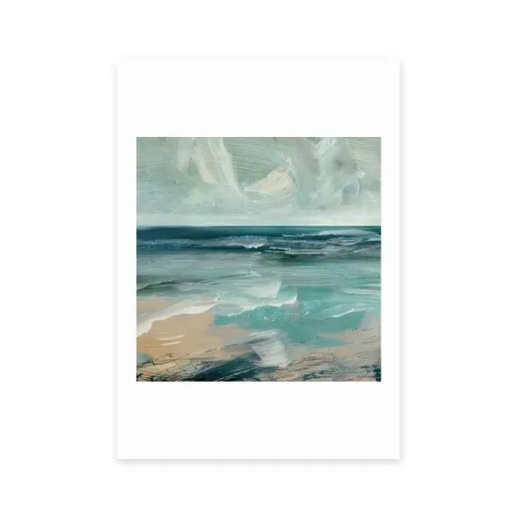 Coastal Landscape Print - Blue, Archival Paper image