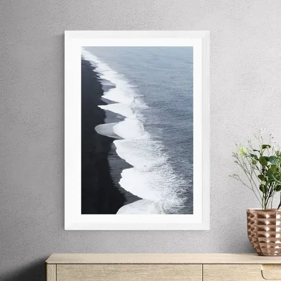 Coastal Print with Frame Options - Blue