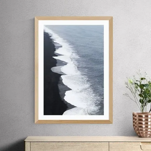 Coastal Print with Frame Options - Blue