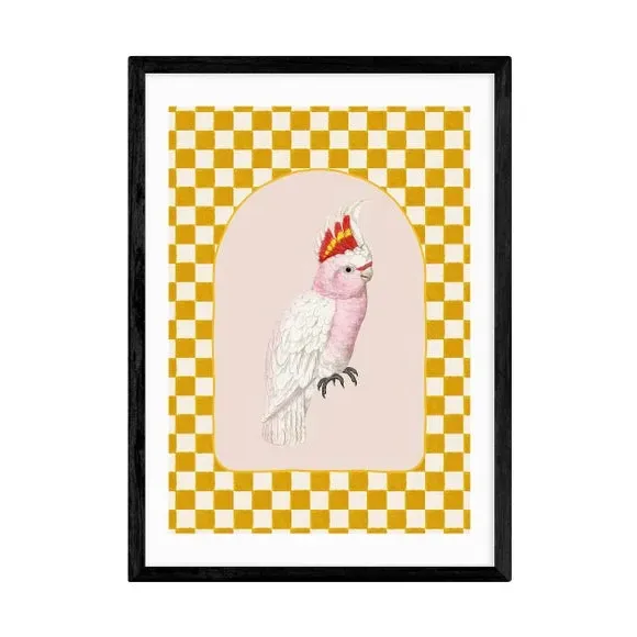 Cockatiel Wall Print - Orange, Archival Paper