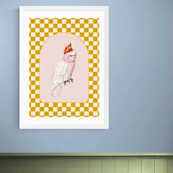 Cockatiel Wall Print - Orange, Archival Paper