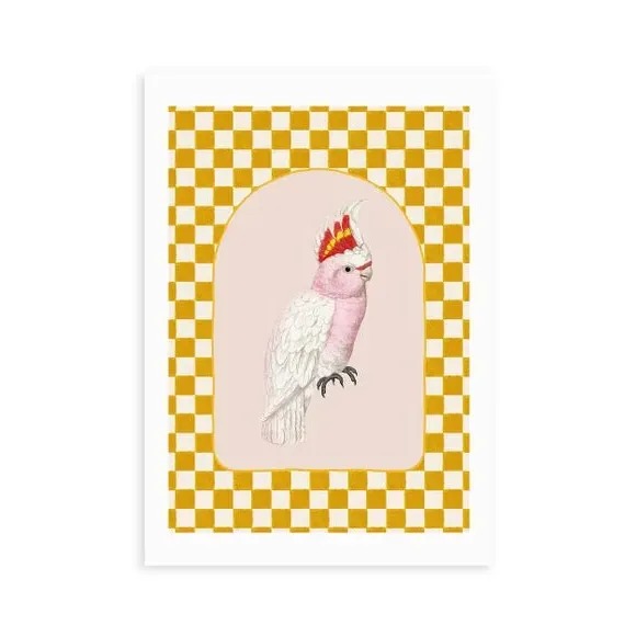 Cockatiel Wall Print - Orange, Archival Paper