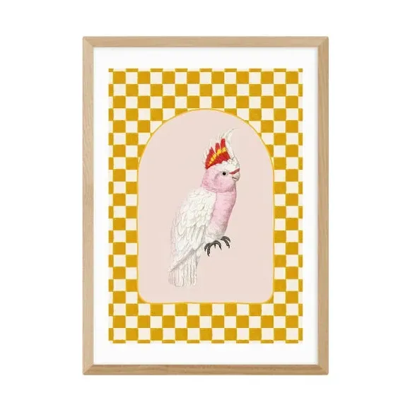 Cockatiel Wall Print - Orange, Archival Paper