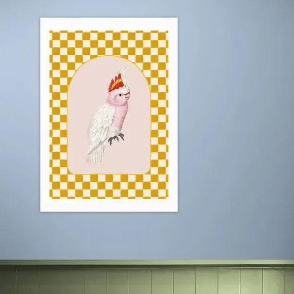 Cockatiel Wall Print - Orange, Archival Paper image