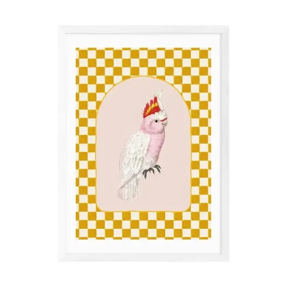 Cockatiel Wall Print - Orange, Archival Paper