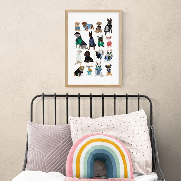 Cool Dogs Wall Print - Multicolor