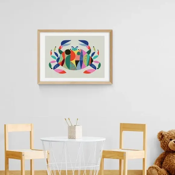 Crab Wall Print - Multicolor