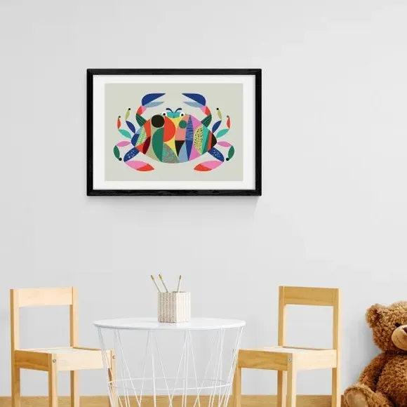 Crab Wall Print - Multicolor