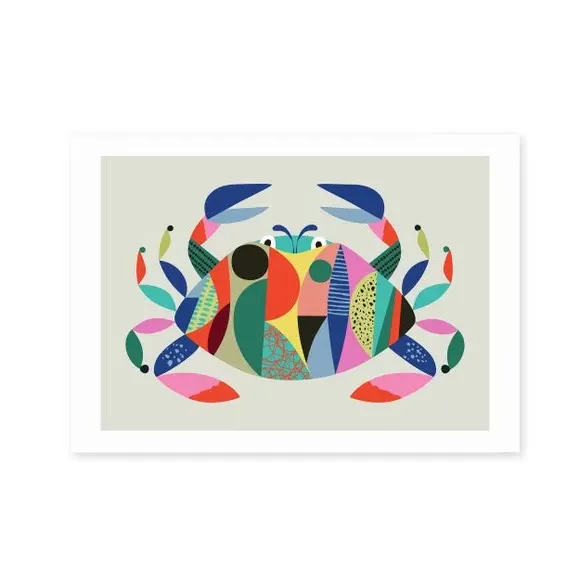 Crab Wall Print - Multicolor
