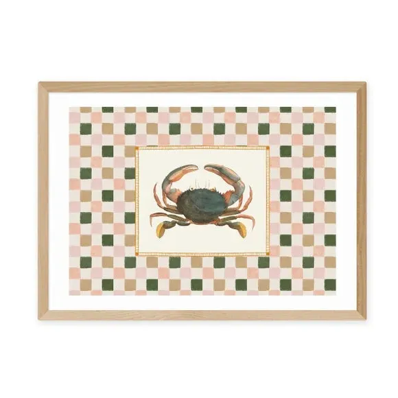 Crab Wall Print - Natural, Archival Paper