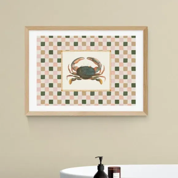 Crab Wall Print - Natural, Archival Paper