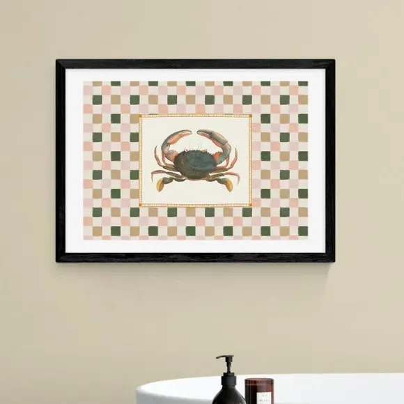 Crab Wall Print - Natural, Archival Paper