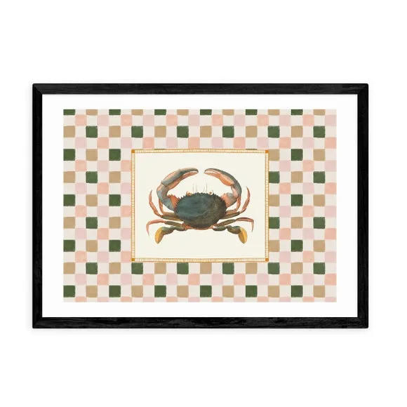 Crab Wall Print - Natural, Archival Paper