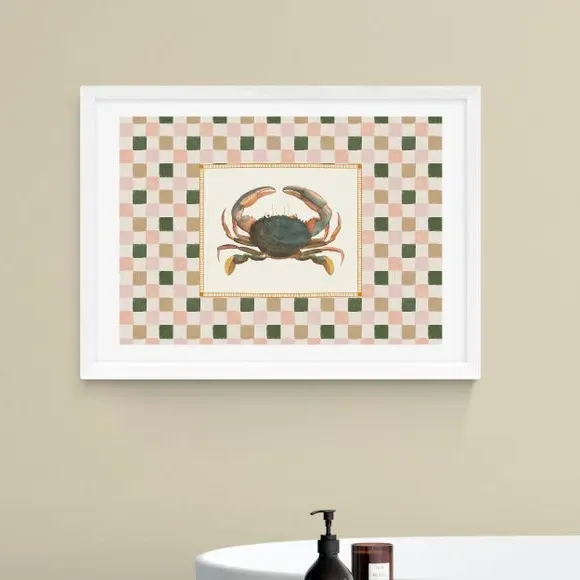 Crab Wall Print - Natural, Archival Paper