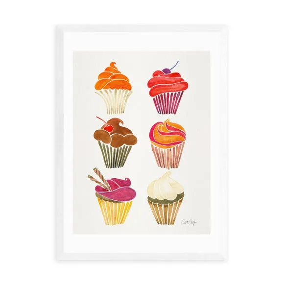 Cupcakes Wall Print - Multicolor, Paper
