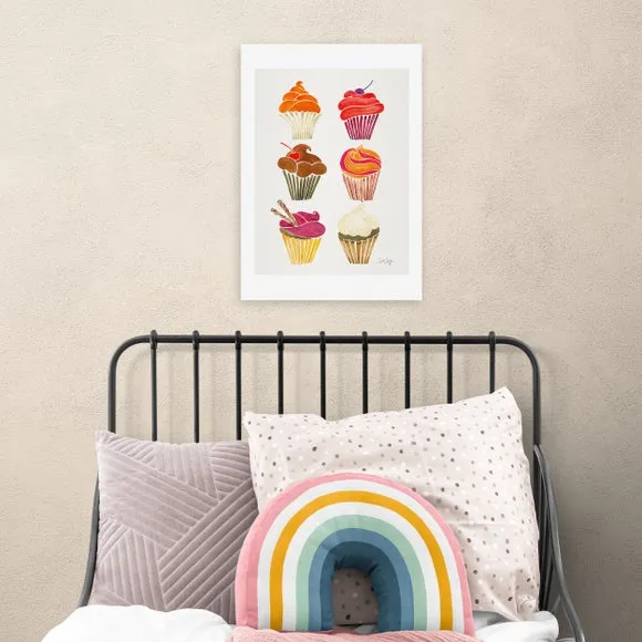 Cupcakes Wall Print - Multicolor, Paper