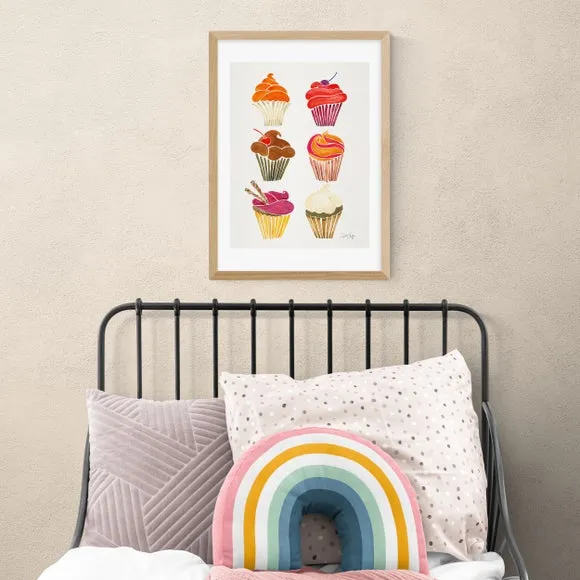 Cupcakes Wall Print - Multicolor, Paper
