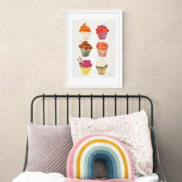 Cupcakes Wall Print - Multicolor, Paper