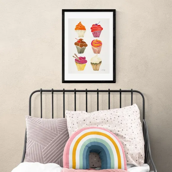 Cupcakes Wall Print - Multicolor, Paper