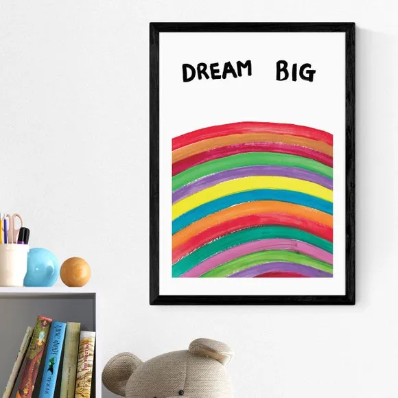 Dream Big Wall Print - Multicolor, Paper