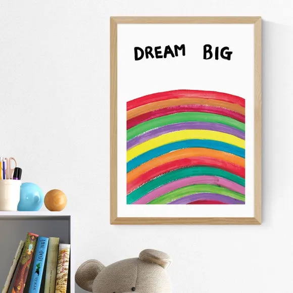 Dream Big Wall Print - Multicolor, Paper