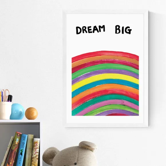 Dream Big Wall Print - Multicolor, Paper