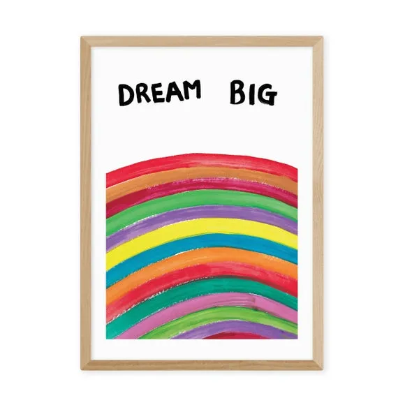 Dream Big Wall Print - Multicolor, Paper