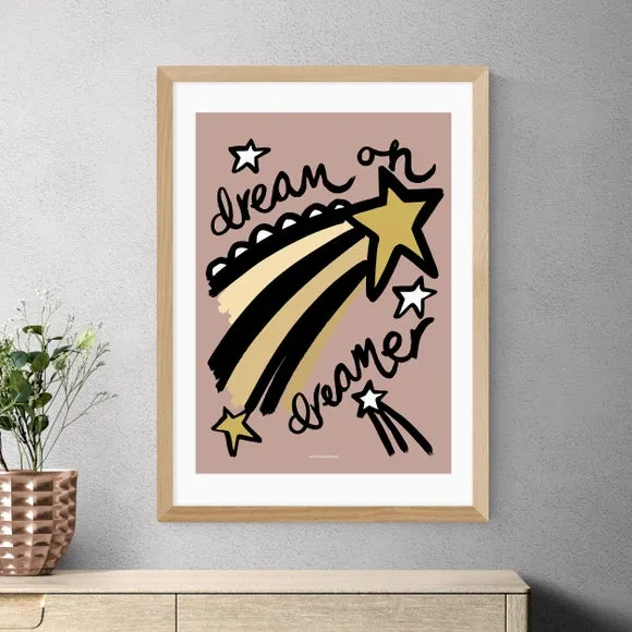 Dream Pink Art Print - Multicolor, Paper